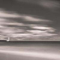 Buy canvas prints of St. Marys Lighthouse from The Beach Mono by Naylor's Photography
