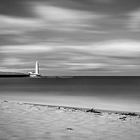 Buy canvas prints of Dreamy St. Marys from The Beach Black & White by Naylor's Photography