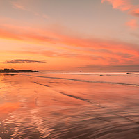 Buy canvas prints of Warm glow of beautiful Bamburgh by Naylor's Photography