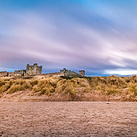 Buy canvas prints of Sundown at Bamburgh Castle  by Naylor's Photography
