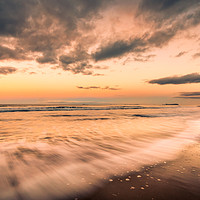 Buy canvas prints of Bamburgh Beach at Sunset by Naylor's Photography