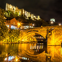 Buy canvas prints of  Durham Castle by Night Lights by Naylor's Photography