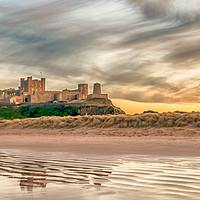 Buy canvas prints of As Pretty as a Picture - Bamburgh Castle  by Naylor's Photography