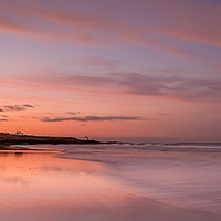 Buy canvas prints of Beautiful Bamburgh Beach Long Exposure by Naylor's Photography