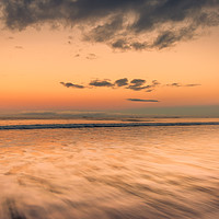 Buy canvas prints of Bamburgh Beach Sunset Long Exposure by Naylor's Photography