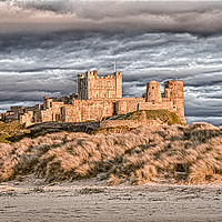 Buy canvas prints of Bamburgh Castle Power by Naylor's Photography