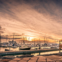 Buy canvas prints of Marina Rubicon evening sunset by Naylor's Photography
