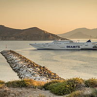 Buy canvas prints of Naxos Port Seajets  by Naylor's Photography