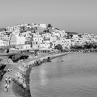 Buy canvas prints of Sun Sets on Chora in Mono by Naylor's Photography