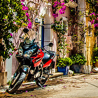Buy canvas prints of Motorbike in Colour by Naylor's Photography