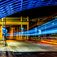 Buy canvas prints of High Level Light Trails by Naylor's Photography