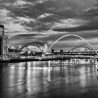 Buy canvas prints of Newcastle Quayside at Night by Naylor's Photography