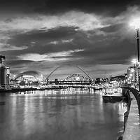 Buy canvas prints of Rive Tyne at Night by Naylor's Photography