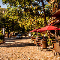 Buy canvas prints of Cafe's in Valldemossa by Naylor's Photography