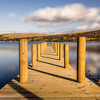 Buy canvas prints of Jetty View to the Helvellyn mountains by Naylor's Photography
