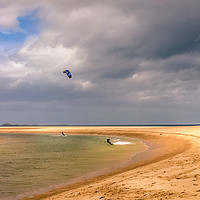 Buy canvas prints of Kite Surfing at the bay by Naylor's Photography