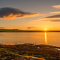 Buy canvas prints of Photos of Northumberland - Budle Bay Sunset by Naylor's Photography