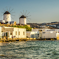 Buy canvas prints of Beautiful Windmills of Mykonos by Naylor's Photography