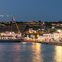 Buy canvas prints of Night-time in Mykonos by Naylor's Photography