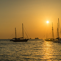 Buy canvas prints of Sunset in Mykonos  by Naylor's Photography