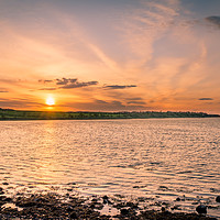 Buy canvas prints of Budle Bay Nature Reserve Sunset by Naylor's Photography