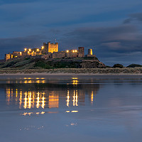 Buy canvas prints of Castle reflections - Bamburgh by Naylor's Photography