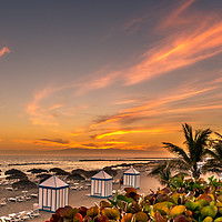 Buy canvas prints of Costa Adeje Sunset at the beach by Naylor's Photography