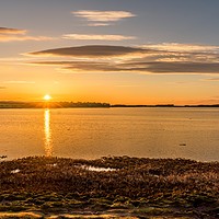 Buy canvas prints of Photo's of Northumberland - Budle Bay Sunset by Naylor's Photography