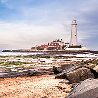 Buy canvas prints of St Mary's from the Beach by Naylor's Photography