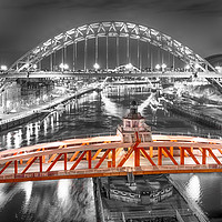 Buy canvas prints of Red Swing Bridge by Naylor's Photography