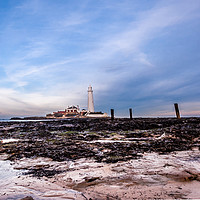 Buy canvas prints of St. Mary's Lighthouse in Whitley Bay by Naylor's Photography