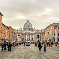 Buy canvas prints of St. Peters Basilica, Vatican City by Naylor's Photography