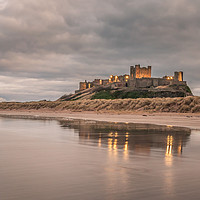 Buy canvas prints of Reflections of Bamburgh by Naylor's Photography