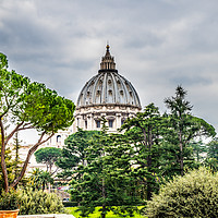 Buy canvas prints of A colourful photo of St Peters Basilica by Naylor's Photography