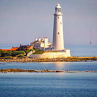 Buy canvas prints of Whitley Bay Lighthouse by Naylor's Photography