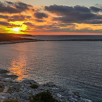 Buy canvas prints of Fiscardo coastline at Sunset by Naylor's Photography