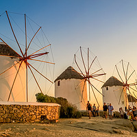 Buy canvas prints of Windmills at Sunset by Naylor's Photography