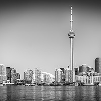 Buy canvas prints of Look back at Toronto in black and white by Naylor's Photography