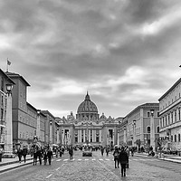 Buy canvas prints of Monochrome Street view St Peters by Naylor's Photography