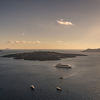 Buy canvas prints of Santorini view from Fira by Naylor's Photography