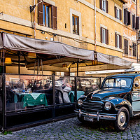 Buy canvas prints of Car and Restaurant Italy  by Naylor's Photography