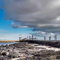 Buy canvas prints of Lindisfarne causeway and refuge  by Naylor's Photography