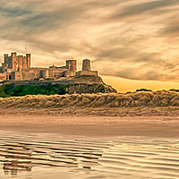 Buy canvas prints of Castle on the Beach by Naylor's Photography