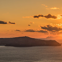Buy canvas prints of Fira Sunset by Naylor's Photography