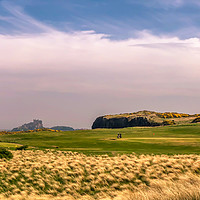 Buy canvas prints of A view from Bamburgh golf course by Naylor's Photography