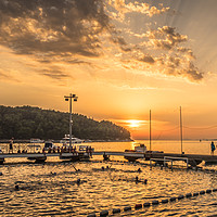Buy canvas prints of Water polo sunset in Cavtat by Naylor's Photography
