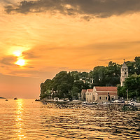 Buy canvas prints of A cracking Cavtat evening sunset by Naylor's Photography
