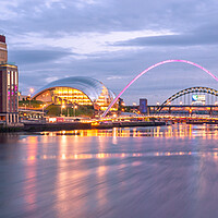 Buy canvas prints of Twilight on Newcastle quayside by Naylor's Photography