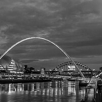 Buy canvas prints of Millennium Bridge at twilight  by Naylor's Photography