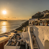 Buy canvas prints of Dreaming in Fira by Naylor's Photography